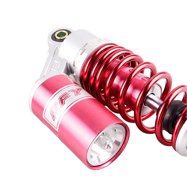 RFY 280mm & 295mm red Motorcycle Air Shock Absorbers - for Scooters, ATVs, and Dirt Bike