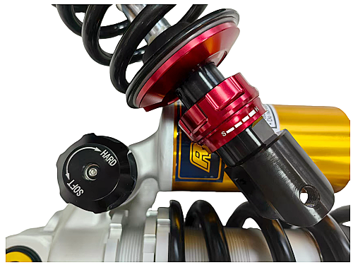 Motorcycle damping setting knob