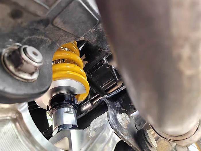 Motorcycle with universal rear shocks for street and off-road riding